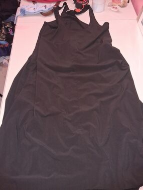 Athleta Black Racerback Sleeveless Dress - Size Small - Pockets - Great Conditio
